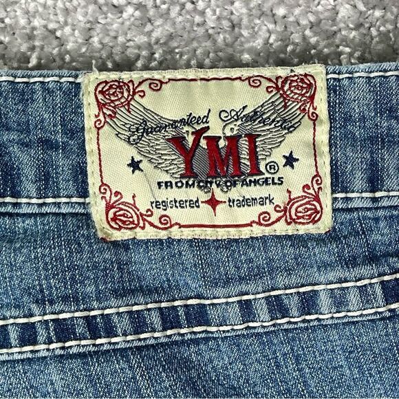 YMI Jeans Women's 3 Blue Bootcut Medium Wash Low Rise Stretch Y2K Juniors Teen - Picture 6 of 13